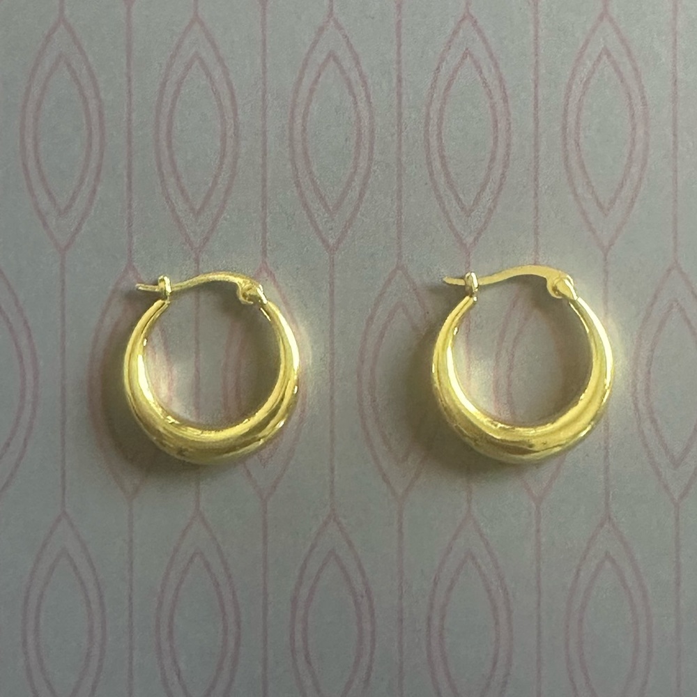 14K Gold Plated Hoop Earrings
